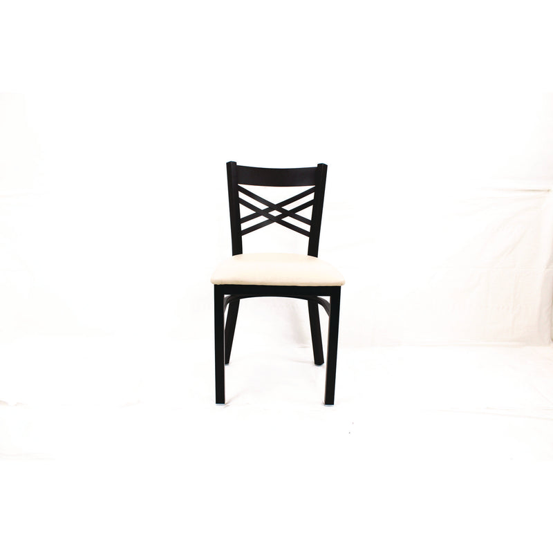 JMC Furniture X Series Chair, Supports Up to 300 lb, 18" Seat Height, Cream Seat, Black Back, Black Base (JMCXCHBVSCRM) Each
