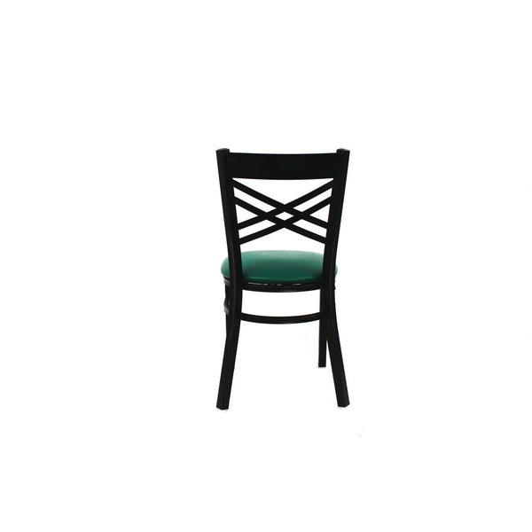 JMC Furniture X Series Chair, Supports Up to 300 lb, 18" Seat Height, Green Seat, Black Back, Black Base (JMCXCHBVSGRN) Each