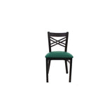 JMC Furniture X Series Chair, Supports Up to 300 lb, 18" Seat Height, Green Seat, Black Back, Black Base (JMCXCHBVSGRN) Each