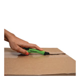 Westcott Safety Ceramic Blade Box Cutter, 0.5" Blade, 5.7" Plastic Handle, Green (ACM17969) Each