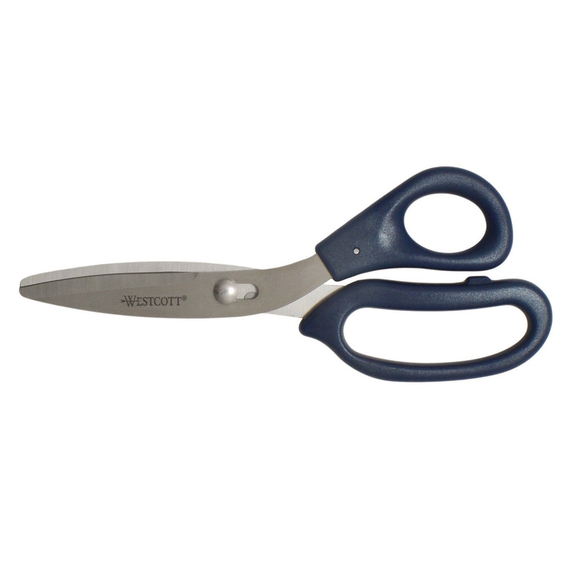 Westcott® Power Pivot Shears, 8" Long, 3.5" Cut Length, Straight Blue Handle (ACM00454) Each