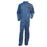 KleenGuard™ A20 Breathable Particle Protection Coveralls, Zip Front, Elastic Back, Wrists, Ankles, 3X-Large, Blue, 20/Carton (ANS58506) Case of 20