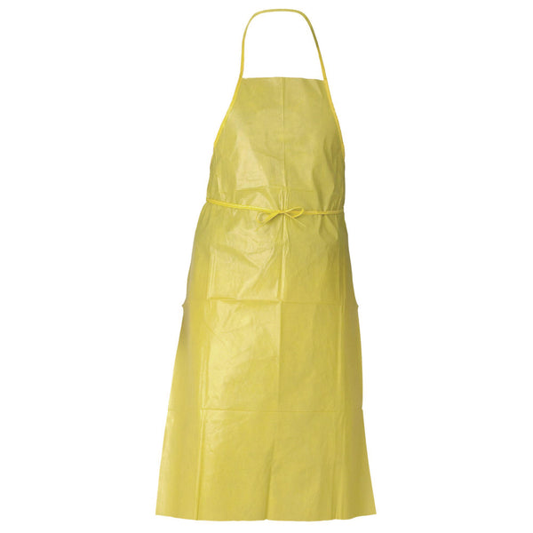 KleenGuard™ A70 Chemical Spray Protection Aprons, Polyethylene-Coated Fabric, One Size Fits Most, Yellow, 100/Carton (ANS97790) Case of 100
