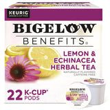 Bigelow® Benefits Lemon and Echinacea Herbal K-Cup, 0.11 oz, 22/Box (GMT2025) Box of 22