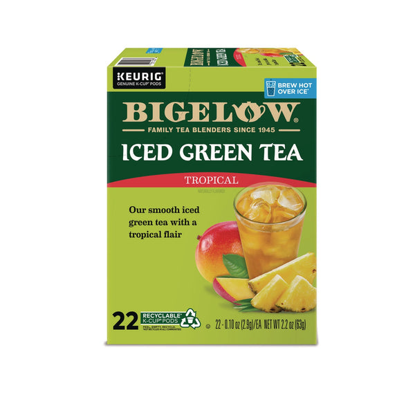 Bigelow® Tropical Iced Green Tea, K-Cup, 0.10 oz, 22/Box (GMT2870) Box of 22