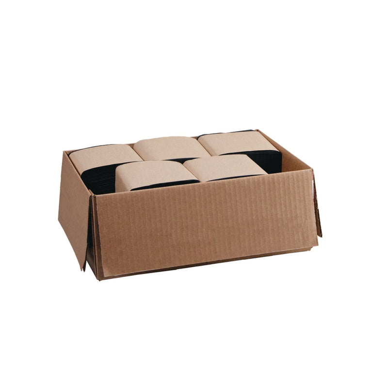 Paterson Beverage Napkins, 2-Ply, 9 x 9, Black, 1,000/Carton (PDHNG01073) Case of 1000