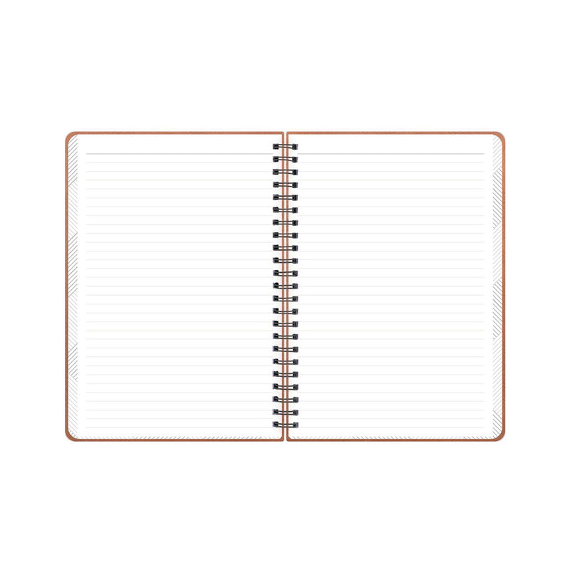 Blue Sky® ASMBLD Faux Leather Wirebound Notebook, 1-Subject, Medium/College Rule, Tan Cover, (80) 8.5 x 5.75 Sheets (BLS150538) Each