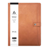 Blue Sky® ASMBLD Professional Faux Leather Padfolio, 8.5 x 11 Pad, 9.45 x 12.13, Snap Closure, Tan (BLS150537) Each