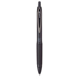 uniball® 207 Plus+ Gel Pen, Retractable, Micro 0.5 mm, Black Ink, Black Barrel, Dozen (UBC70606) 1 Dozen