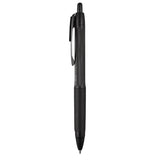 uniball® 207 Plus+ Gel Pen, Retractable, Micro 0.5 mm, Black Ink, Black Barrel, Dozen (UBC70606) 1 Dozen