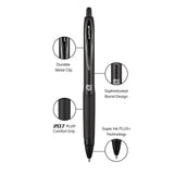 uniball® 207 Plus+ Gel Pen, Retractable, Micro 0.5 mm, Black Ink, Black Barrel, Dozen (UBC70606) 1 Dozen