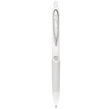 uniball® 207 Plus+ Gel Pen, Retractable, Medium 0.7 mm, Black Ink, White Barrel, 4/Pack (UBC70652) Pack of 4