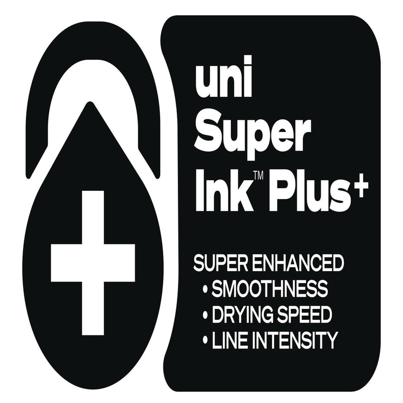 uniball® 207 Plus+ Gel Pen, Retractable, Medium 0.7 mm, Black Ink, White Barrel, Dozen (UBC70706)