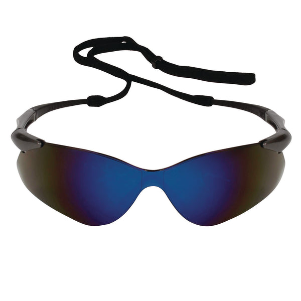 KleenGuard™ Nemesis Safety Glasses, Gunmetal Nylon Frame, Blue Polycarbonate Lens (KCC20471) Each
