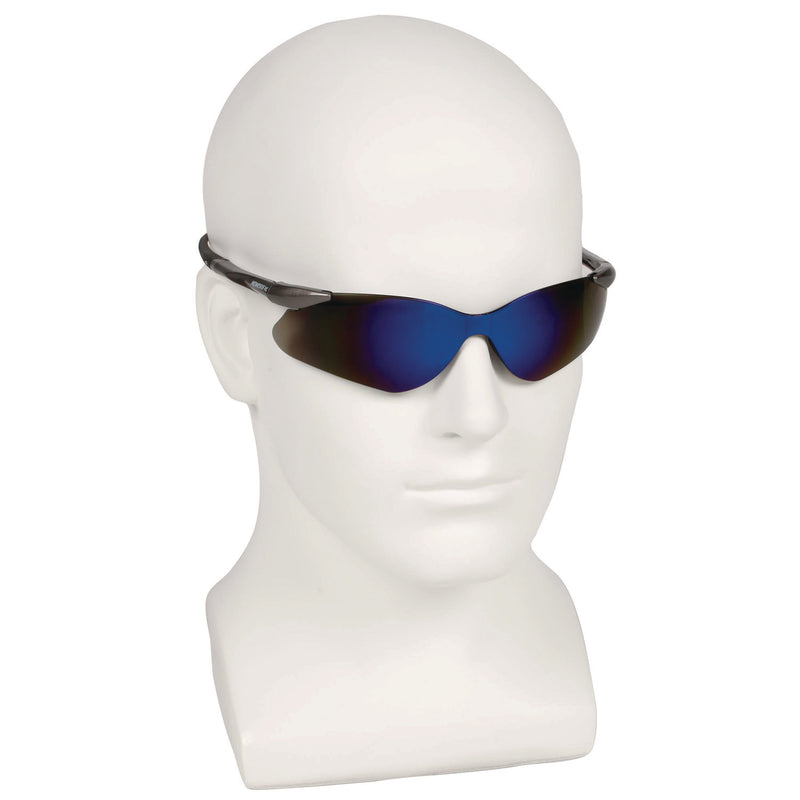 KleenGuard™ Nemesis Safety Glasses, Gunmetal Nylon Frame, Blue Polycarbonate Lens (ANS20471) Each