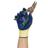 KleenGuard™ G60 Nitrile Coated Cut Resistant Gloves, Large (Size 9), Blue/Yellow, 12 Pairs/Pack (KCC98232) Pack of 12