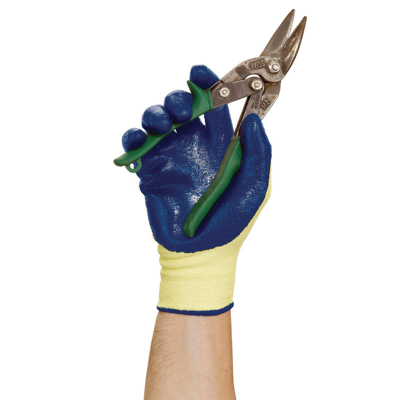 KleenGuard™ G60 Nitrile Coated Cut Resistant Gloves, Large (Size 9), Blue/Yellow, 12 Pairs/Pack (KCC98232) Pack of 12