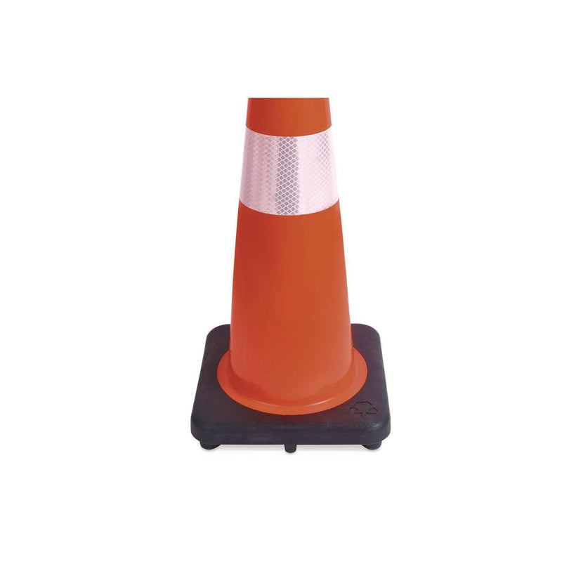Tatco Tatco Traffic Cone, 14.5 x 1 x 36, Orange/Silver (TCO25960) Each