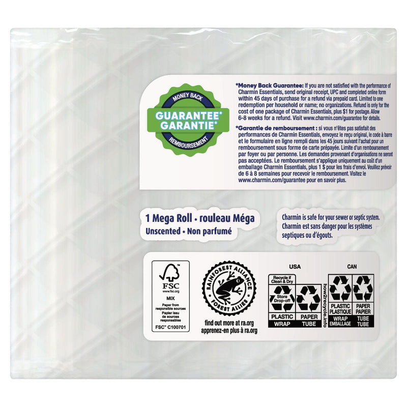 Charmin® Essentials Strong Bathroom Tissue, Septic Safe, 1-Ply, White, 429/Roll, 36 Rolls/Carton (PGC05044) Case of 36