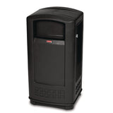 Rubbermaid® Commercial Plaza Jr. Container, 35 gal, Plastic, Black (RCP9P90BLA) Each