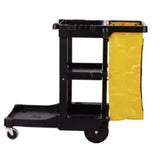 Rubbermaid® Commercial Left Side Upright Leg for Janitor Cart, Plastic, Black (SGS6173M6) Each