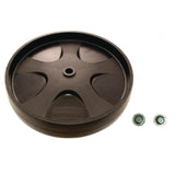 Rubbermaid® Commercial 50-Gallon Rollout Wheels and Push Caps, Two 8" Wheels, Black (SGS9W27L1) Each
