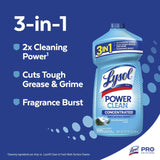 Lysol Power Clean Concentrated Multi-Surface Cleaner, Cool Adirondack, 28 oz Pour Bottle, 9/Carton (RAC82515CT) Case of 9