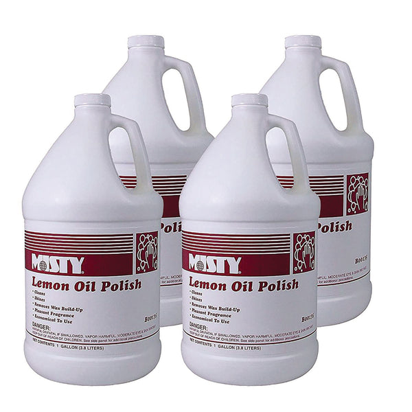 Misty Lemon Oil Furniture Polish, Lemon Scent, 1 gal Bottle, 4/Carton (AMR1001517) Case of 4