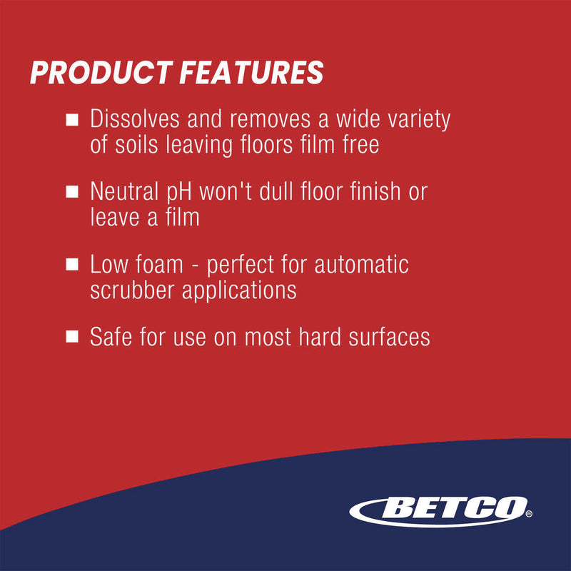 Betco pH7 Ultra Floor Cleaner, Lemon Scent, 32 oz Bottle, 6/Carton (BET1784800) Case of 6
