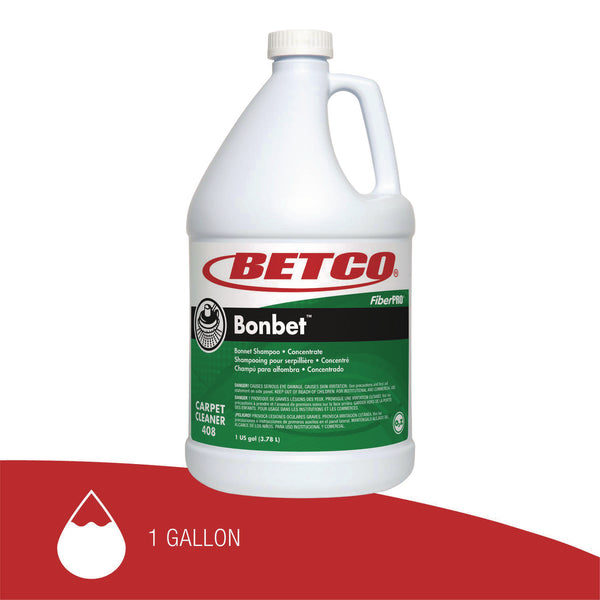 Betco FiberPRO Bonbet Carpet Shampoo, Pleasant Scent, 1 gal Bottle, 4/Carton (BET4080400) Case of 4