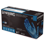 GloveWorks® by AMMEX® Industrial Vinyl Gloves, Powder-Free, 3 mil, Large, Blue, 100 Gloves/Box, 10 Boxes/Carton (AXCIVBPF46100) Case of 1000