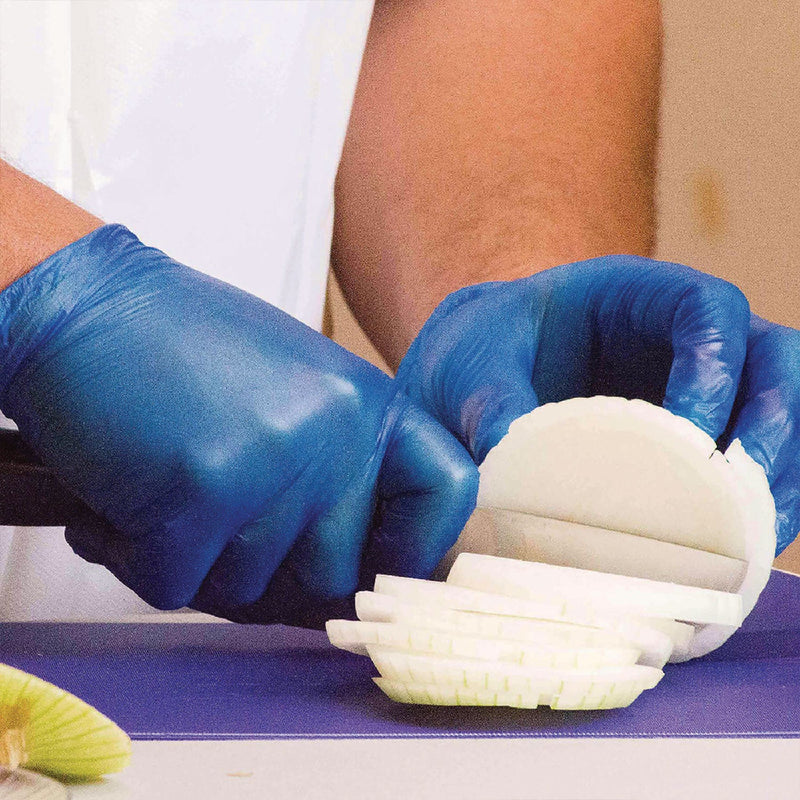 GloveWorks® by AMMEX® Industrial Vinyl Gloves, Powder-Free, 3 mil, Large, Blue, 100 Gloves/Box, 10 Boxes/Carton (AXCIVBPF46100) Case of 1000