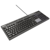 CyberTouch Desktop Keyboard with Touchpad, Black (ADEAKB445UB) Each