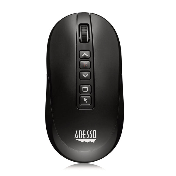 iMouse P40 Wireless Multifunctional Presenter Mouse, 2.4 GHz Frequency/100 ft Wireless Range, Left/Right, Black (ADEIMOUSEP40) Each