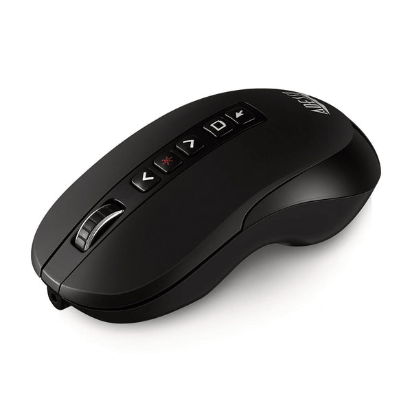 iMouse P40 Wireless Multifunctional Presenter Mouse, 2.4 GHz Frequency/100 ft Wireless Range, Left/Right, Black (ADEIMOUSEP40) Each