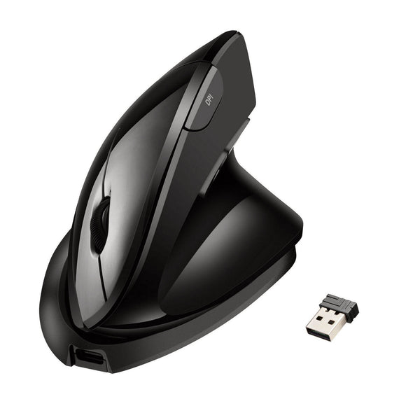 iMouse V30 Wireless Adjustable Vertical Ergonomic Mouse-TAA, 2.4 GHz/30 ft Wireless Range, Right Hand Use, Black (ADEIMOUSEV30) Each