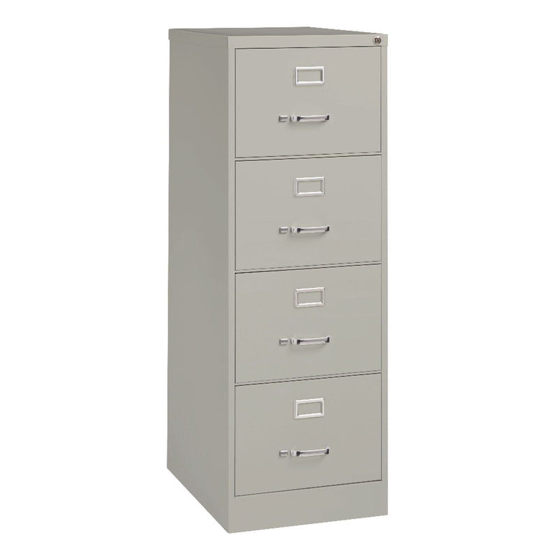 Alera® Economy Vertical File, 4 Legal-Size File Drawers, Light Gray, 18" x 25" x 52" (ALEHVF1952LG) Each