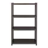 Alera® Steel Shelving Unit with Laminate Shelves, Four-Shelf, 36w x 18d x 60h, Steel, Black/Gun Metal Gray (ALESU601836L) Each
