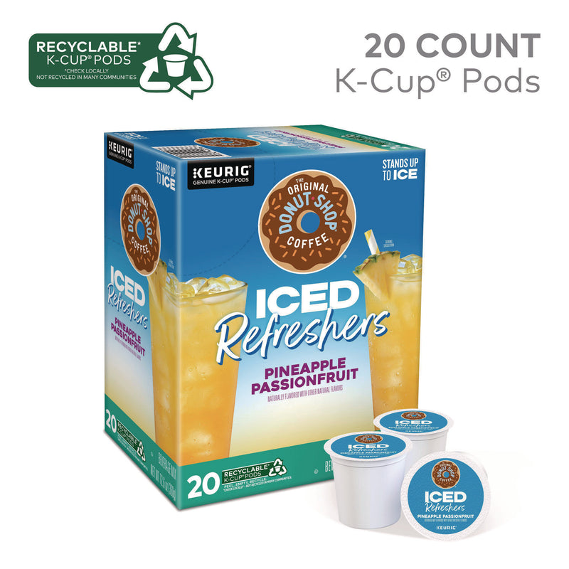 The Original Donut Shop® ICED Refreshers K-Cup Pods, Passion Fruit, 20/Box (GMT0236) Box of 20