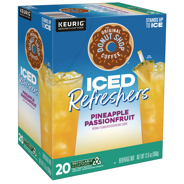 The Original Donut Shop® ICED Refreshers K-Cup Pods, Passion Fruit, 20/Box (GMT0236) Box of 20