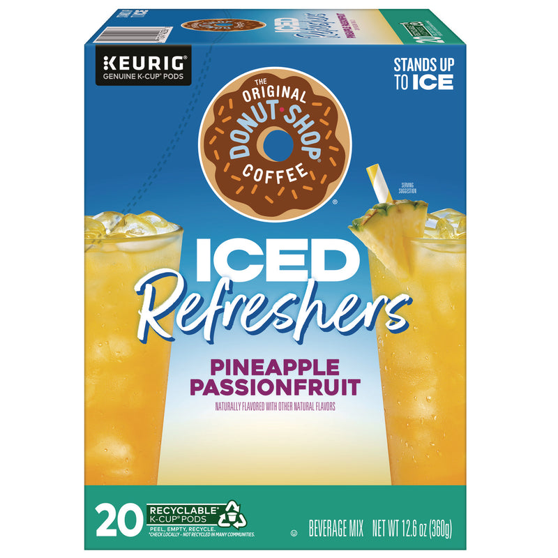 The Original Donut Shop® ICED Refreshers K-Cup Pods, Passion Fruit, 20/Box (GMT0236) Box of 20