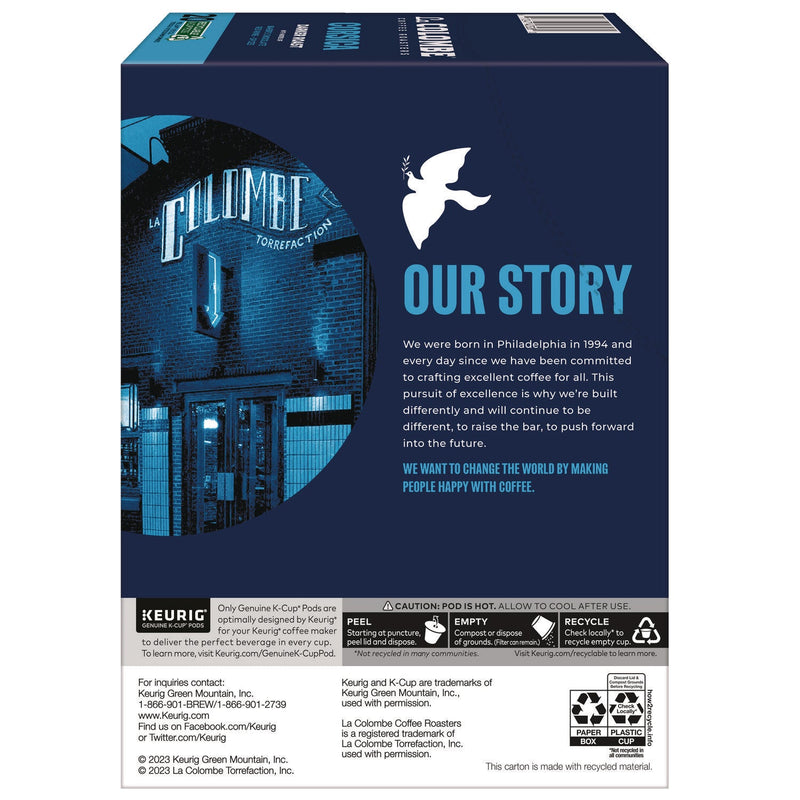 La Colombe® Coffee K-Cup Pods, Corsica Dark Roast, 20/Box (GMT0328) Box of 20