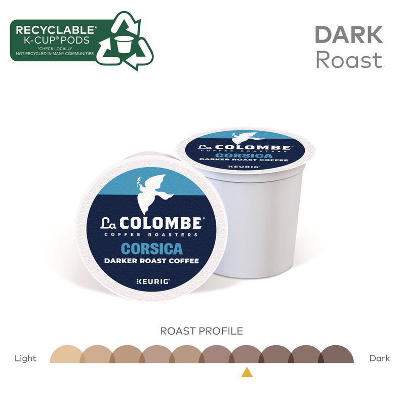 La Colombe® Coffee K-Cup Pods, Corsica Dark Roast, 20/Box (GMT0328) Box of 20