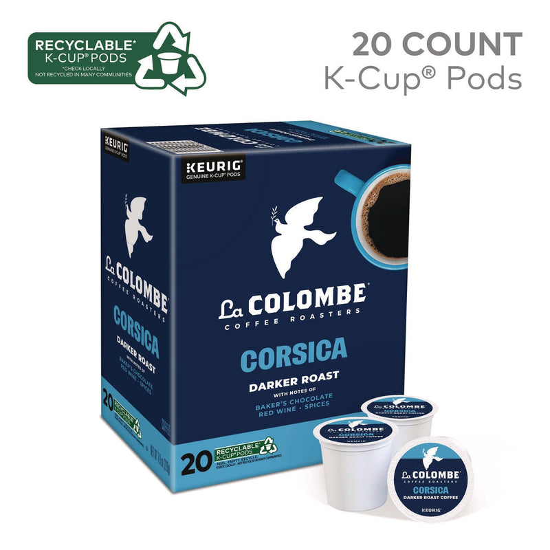 La Colombe® Coffee K-Cup Pods, Corsica Dark Roast, 20/Box (GMT0328) Box of 20