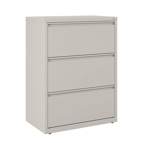 Alera® Lateral File, 3 Legal/Letter-Size File Drawers, Light Gray, 30" x 18.62" x 40.25" (ALEHLF3041LG)