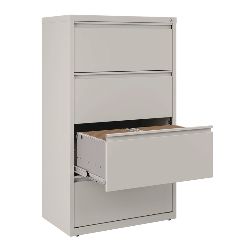 Alera® Lateral File, 4 Legal/Letter-Size File Drawers, Light Gray, 30" x 18.62" x 52.5" (ALEHLF3054LG) Each
