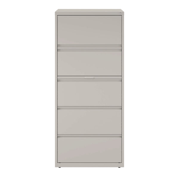 Alera® Lateral File, 5 Legal/Letter-Size File Drawers, Light Gray, 30" x 18.62" x 67.62" (ALEHLF3067LG)