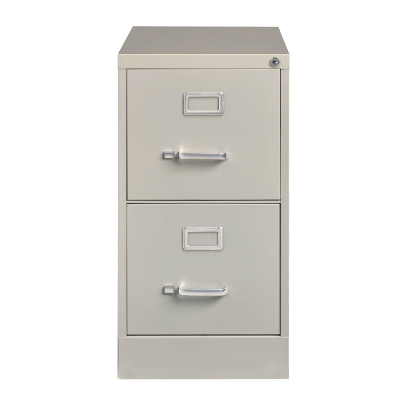 Alera® Two-Drawer Economy Vertical File, 2 Letter-Size File Drawers, Light Gray, 15" x 25" x 28.38" (ALEHVF1529LG) Each