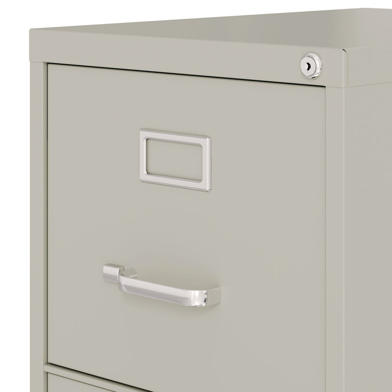 Alera® Two-Drawer Economy Vertical File, 2 Letter-Size File Drawers, Light Gray, 15" x 25" x 28.38" (ALEHVF1529LG) Each