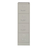 Alera® Economy Vertical File, 4 Letter-Size File Drawers, Light Gray, 15" x 25" x 52" (ALEHVF1552LG)